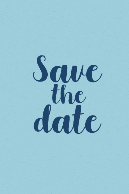 Save The Date Green Leaves ecard