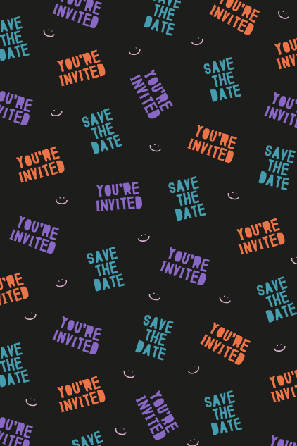 Save The Date Pattern ecard