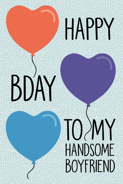 Handsome Boyfriend Hearts ecard