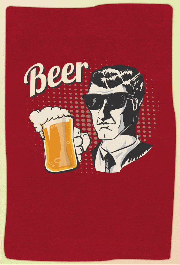 Retro Beer Sign ecard