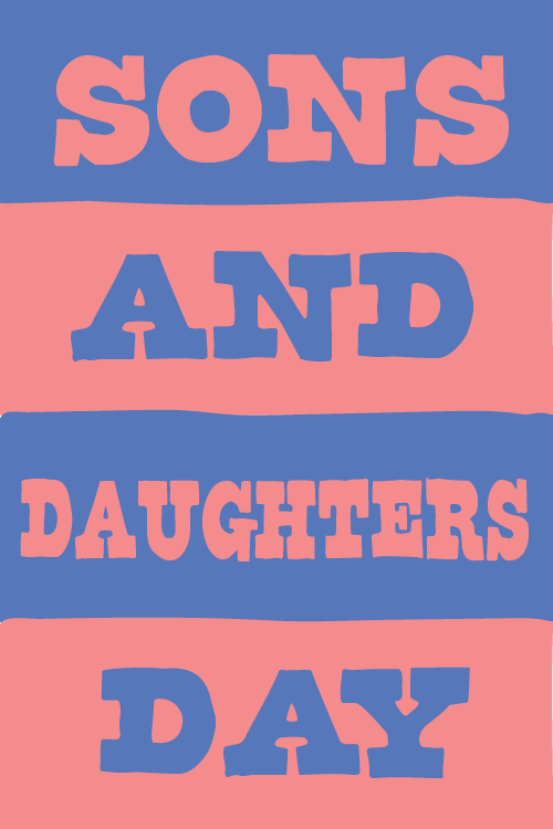 Sons And Daughters Day Stripe ecard