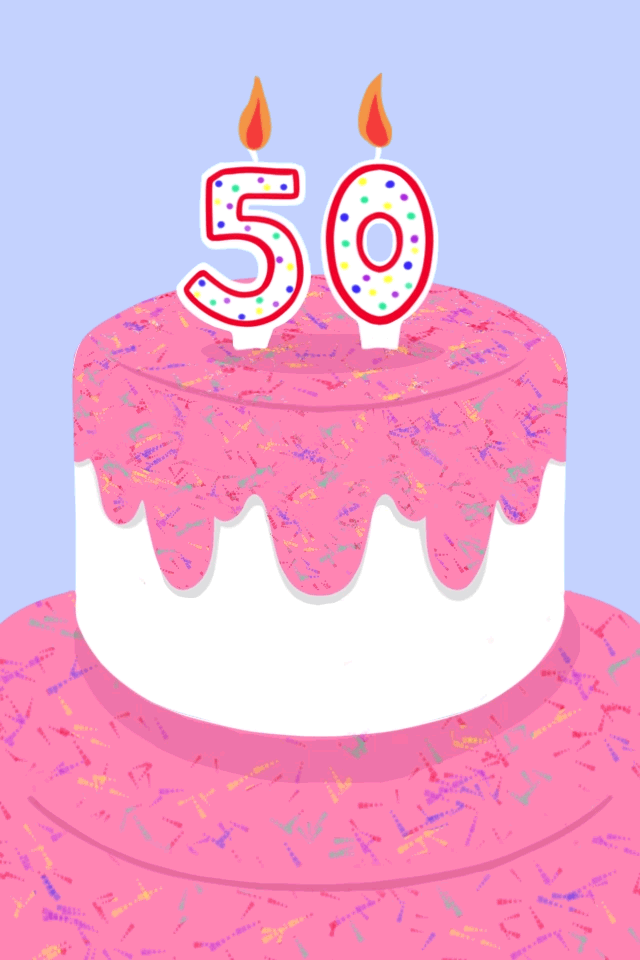 Birthday Cake 50 ecard