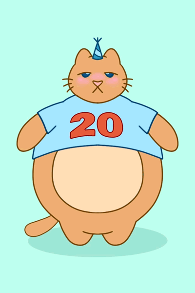 Fat Cat 20 ecard