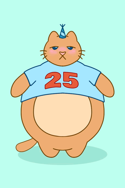 Fat Cat 25 ecard