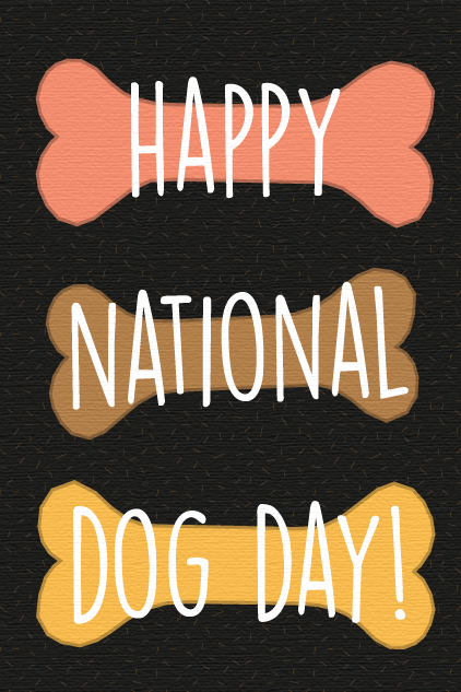 National Dog Day Bones ecard