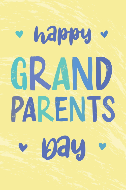 Blue Gold Grandparents Day ecard