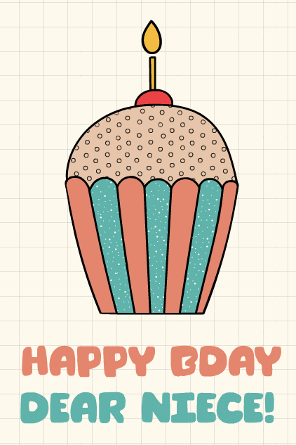 Dear Niece Cupcake ecard