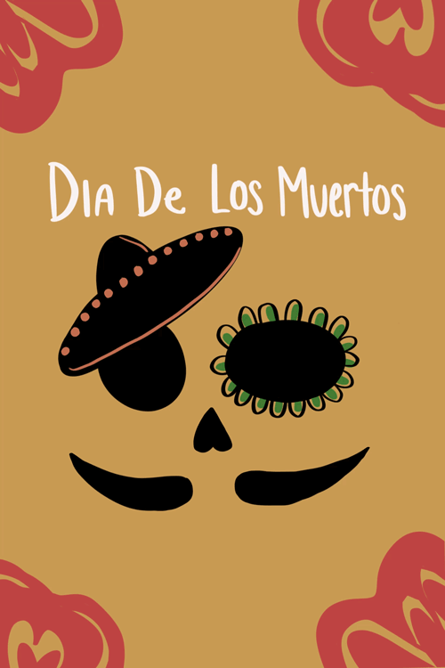 Skull Face Mustache ecard