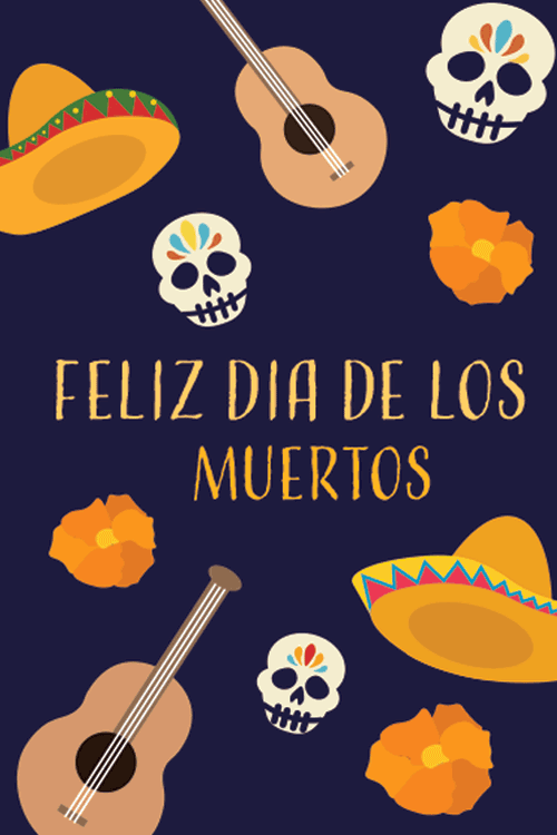 Dia De Los Muertos Pattern ecard