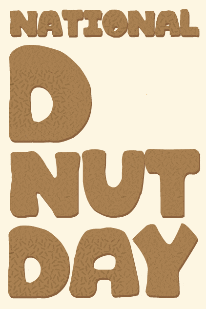 Big Letter Donut Day ecard