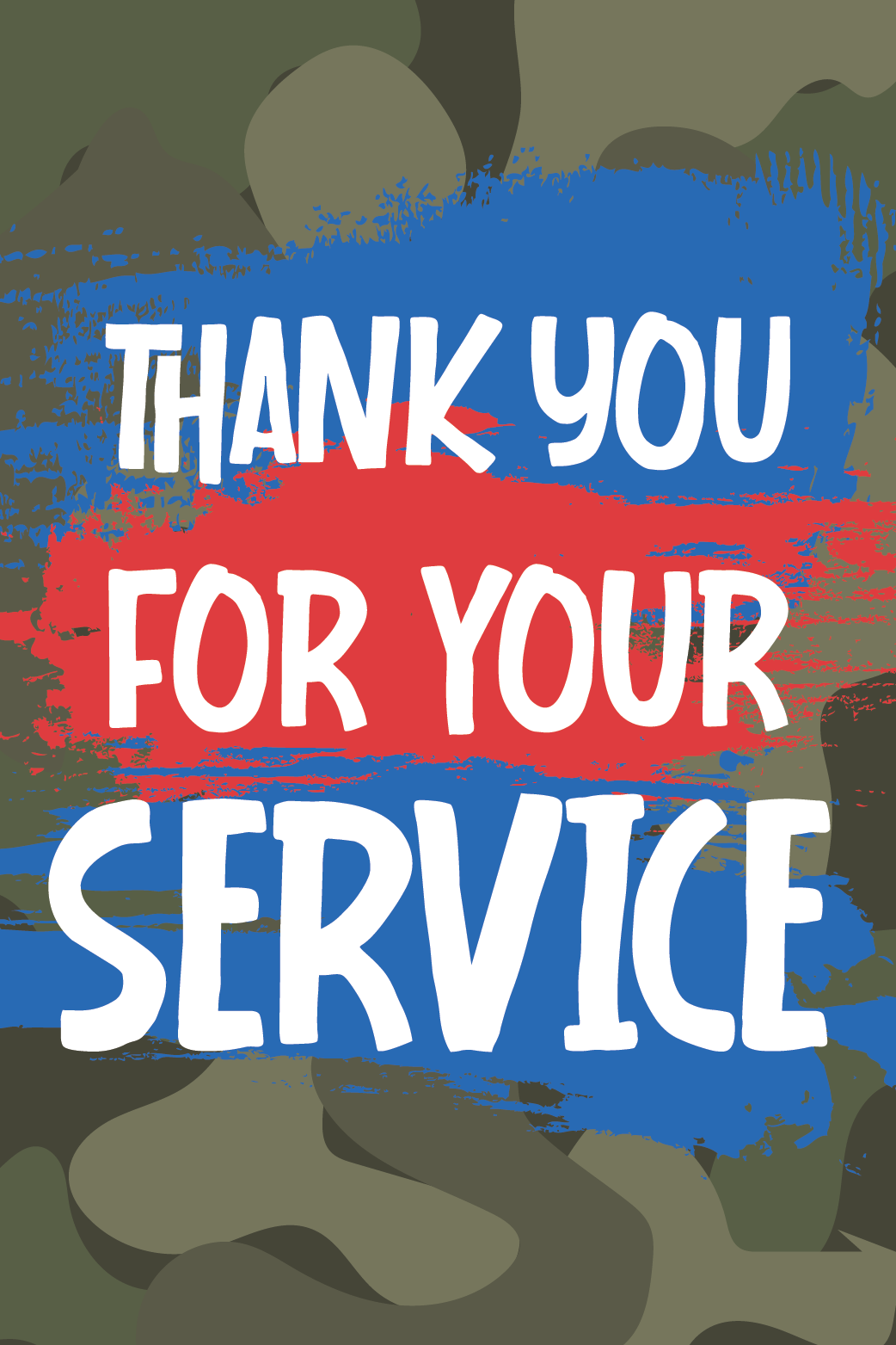 Thank You For Your Service Camo ecard