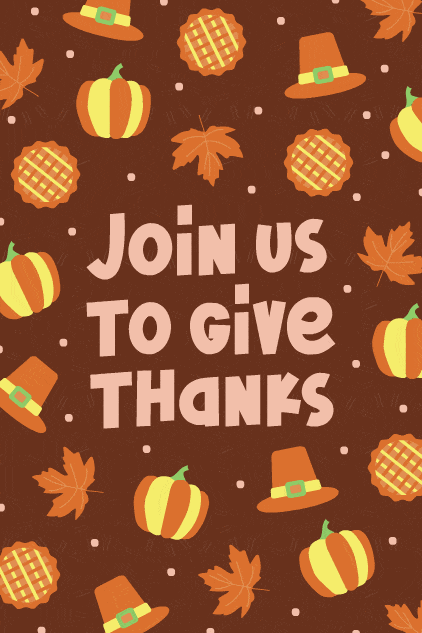 Join Us To Give Thanks Pattern ecard