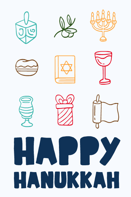 Hanukkah Icons ecard