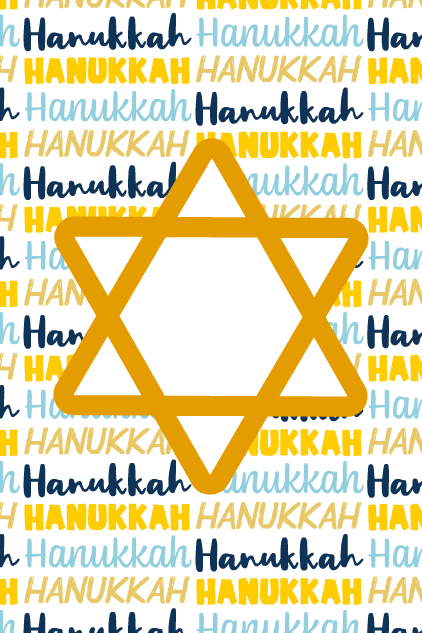 Gold Star Of David Hanukkah  ecard