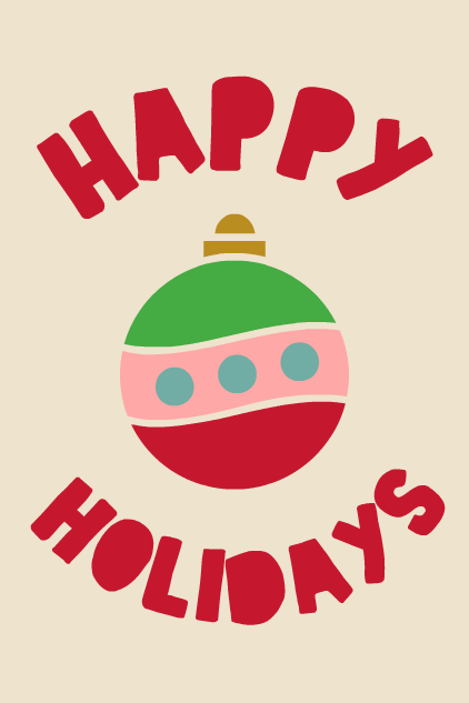 Happy holidays Ornaments ecard