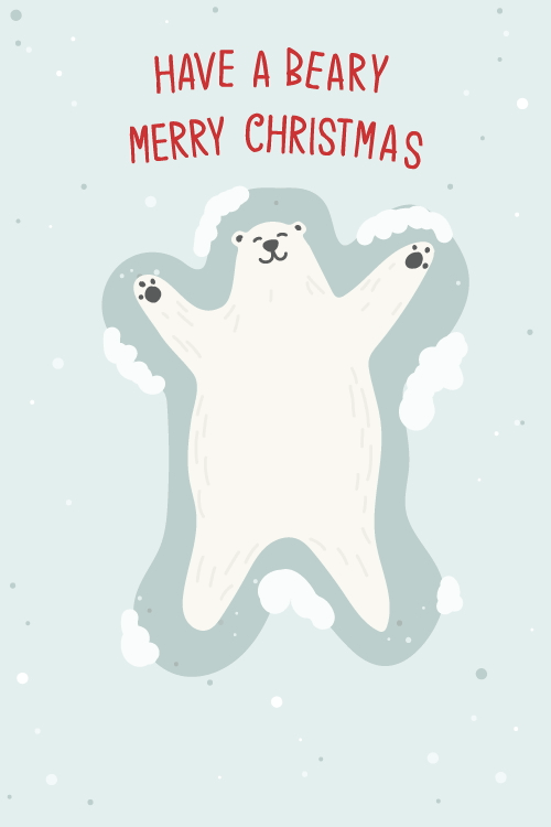 Beary Merry Christmas ecard