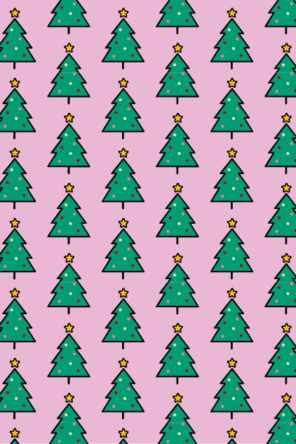 Feliz Navidad Trees ecard