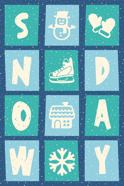 Snow Day Squares ecard