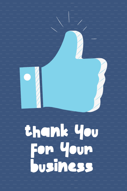 Thumbs Up Thanks Business ecard