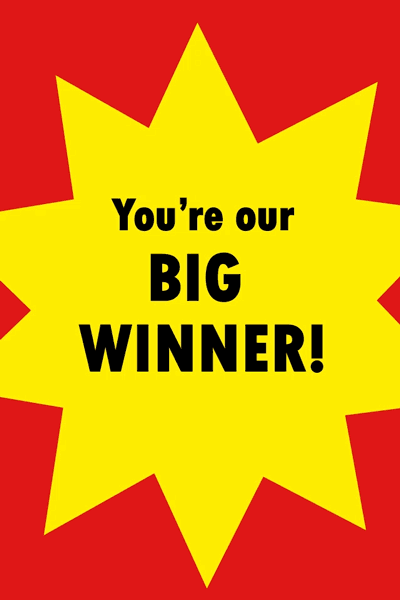 Winner Prank ecard
