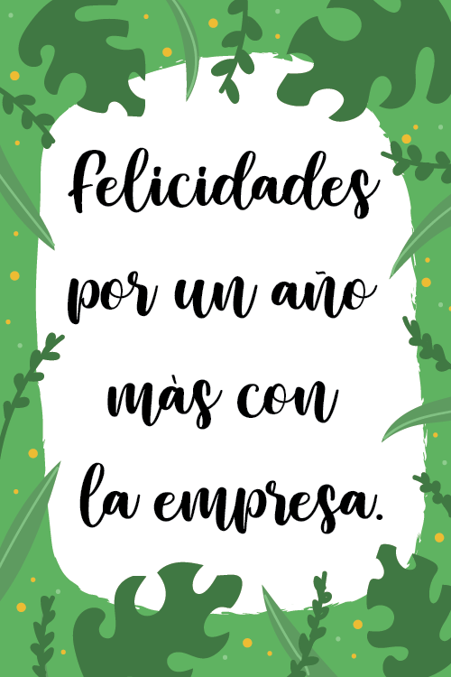 Another Year With The Company Spanish ecard