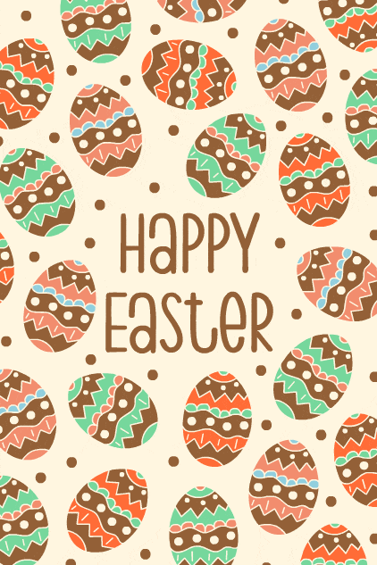 Easter Eggs Pattern ecard
