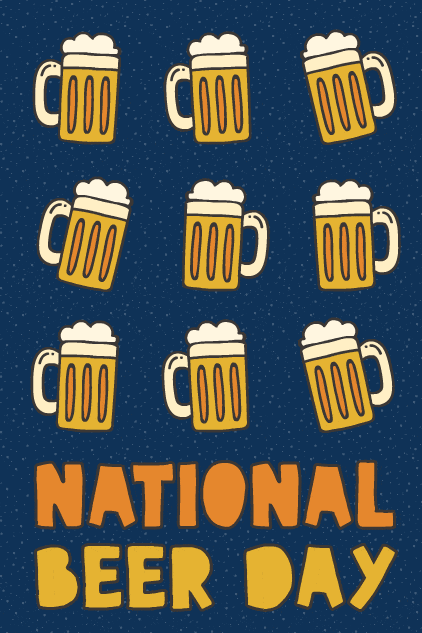 Beer Mug Rows ecard