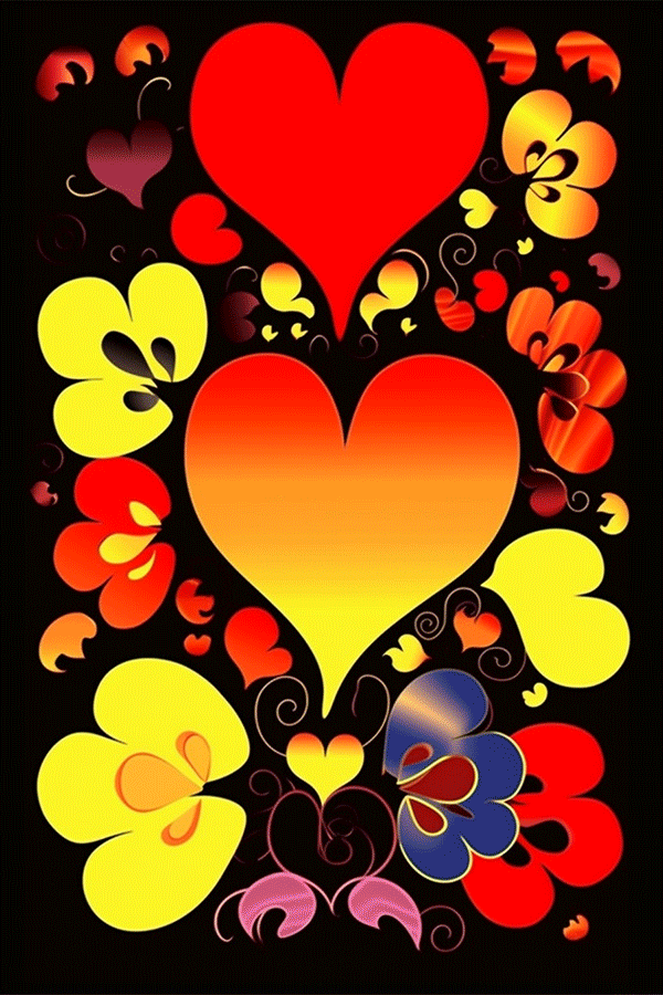 Flower Hearts ecard