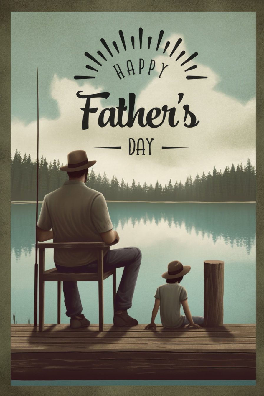 Fathers Day Dock Fishing ecard