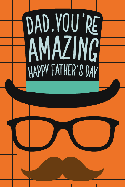 Amazing Dad Top Hat ecard