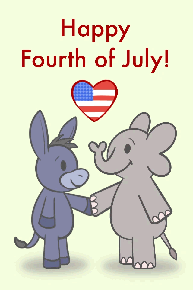 Fourth Of July Handshake ecard