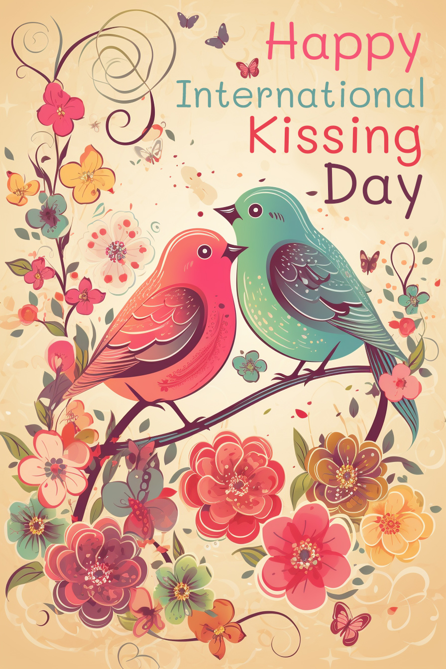 International Kissing Birds ecard