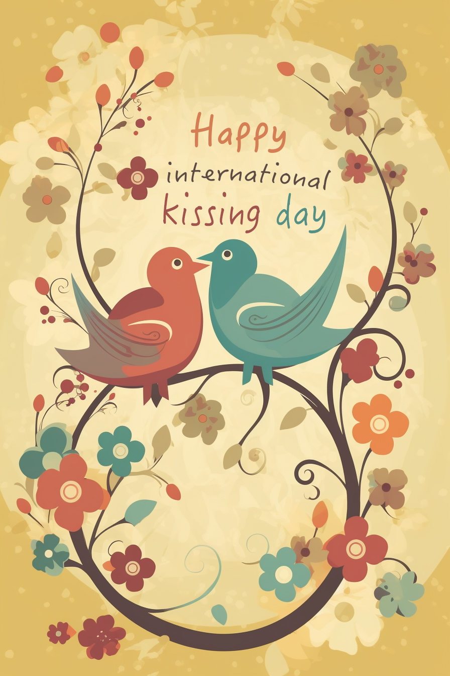 Kissing Day 2 Birds ecard