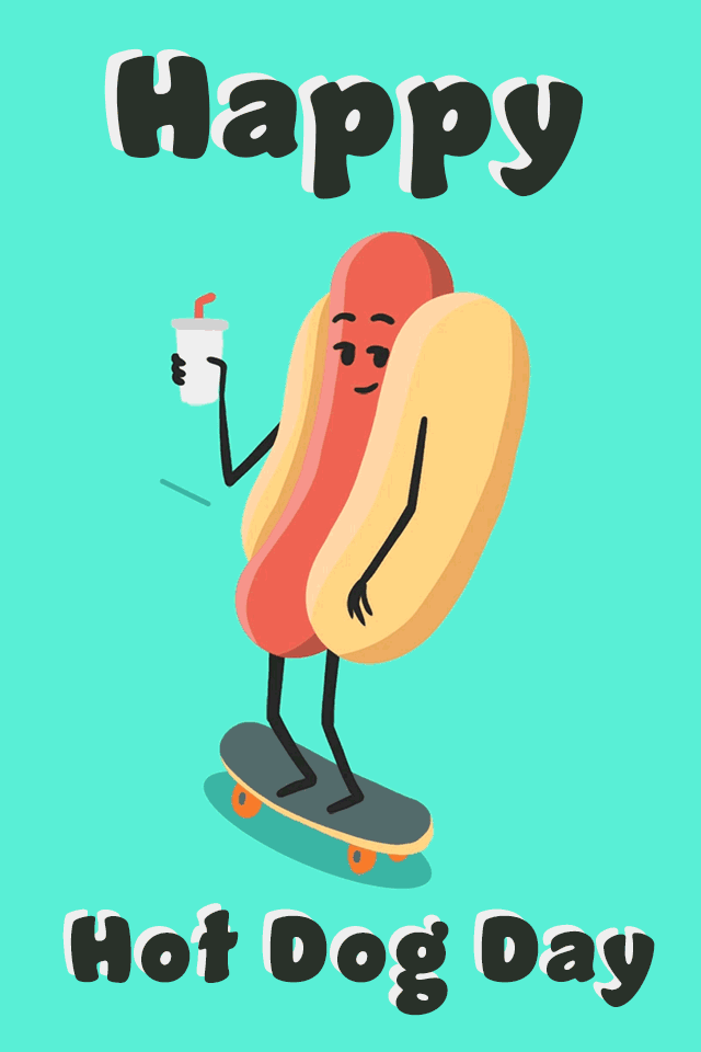 Happy Hot Dog Day Skate ecard