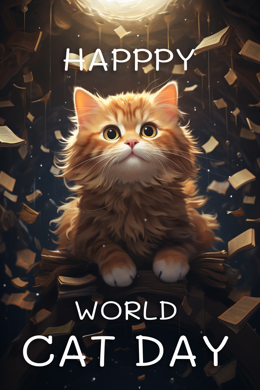 World Cat Books ecard