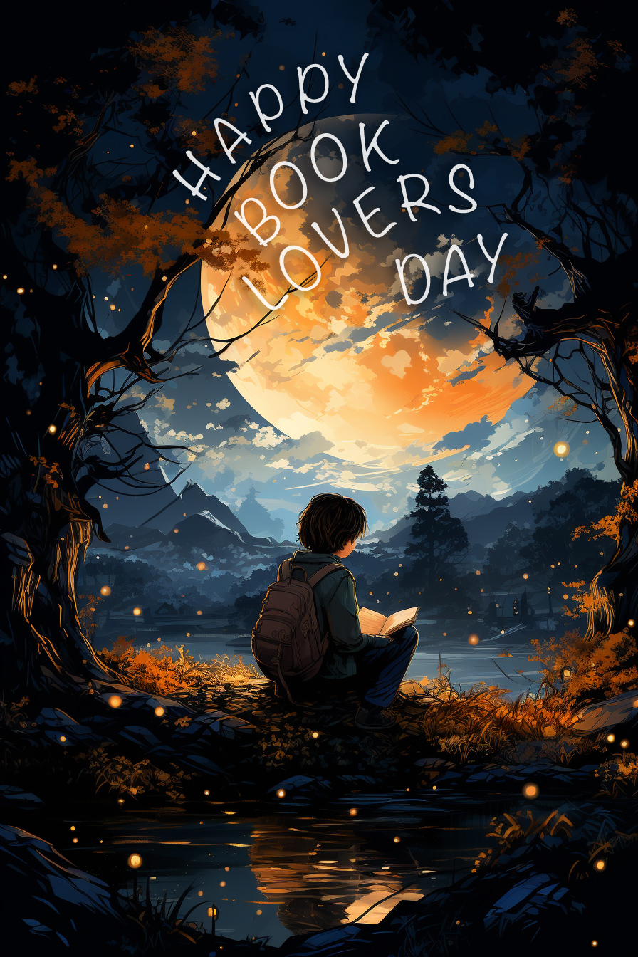 Book Day Moon ecard