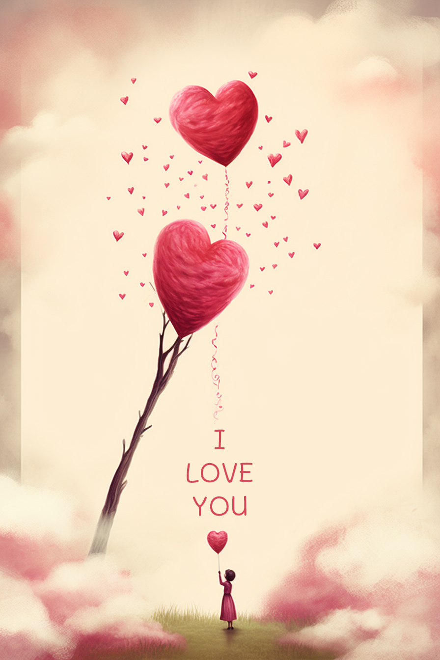 I Love You 2 Balloons ecard
