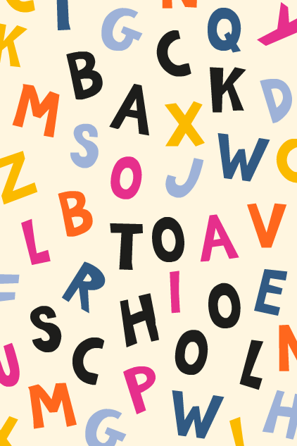 Back To School Alphabet ecard
