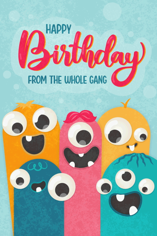 Birthday From The Whole Gang ecard