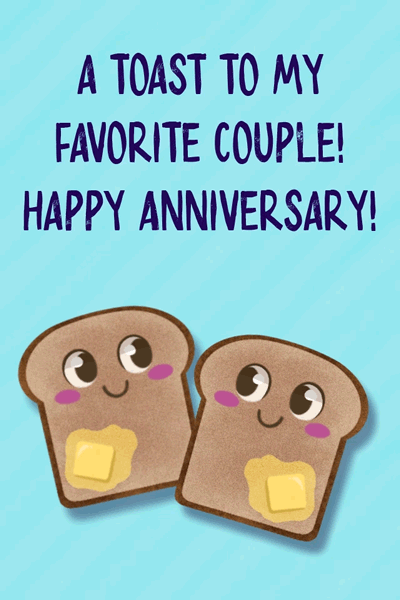 Toast Anniversary ecard