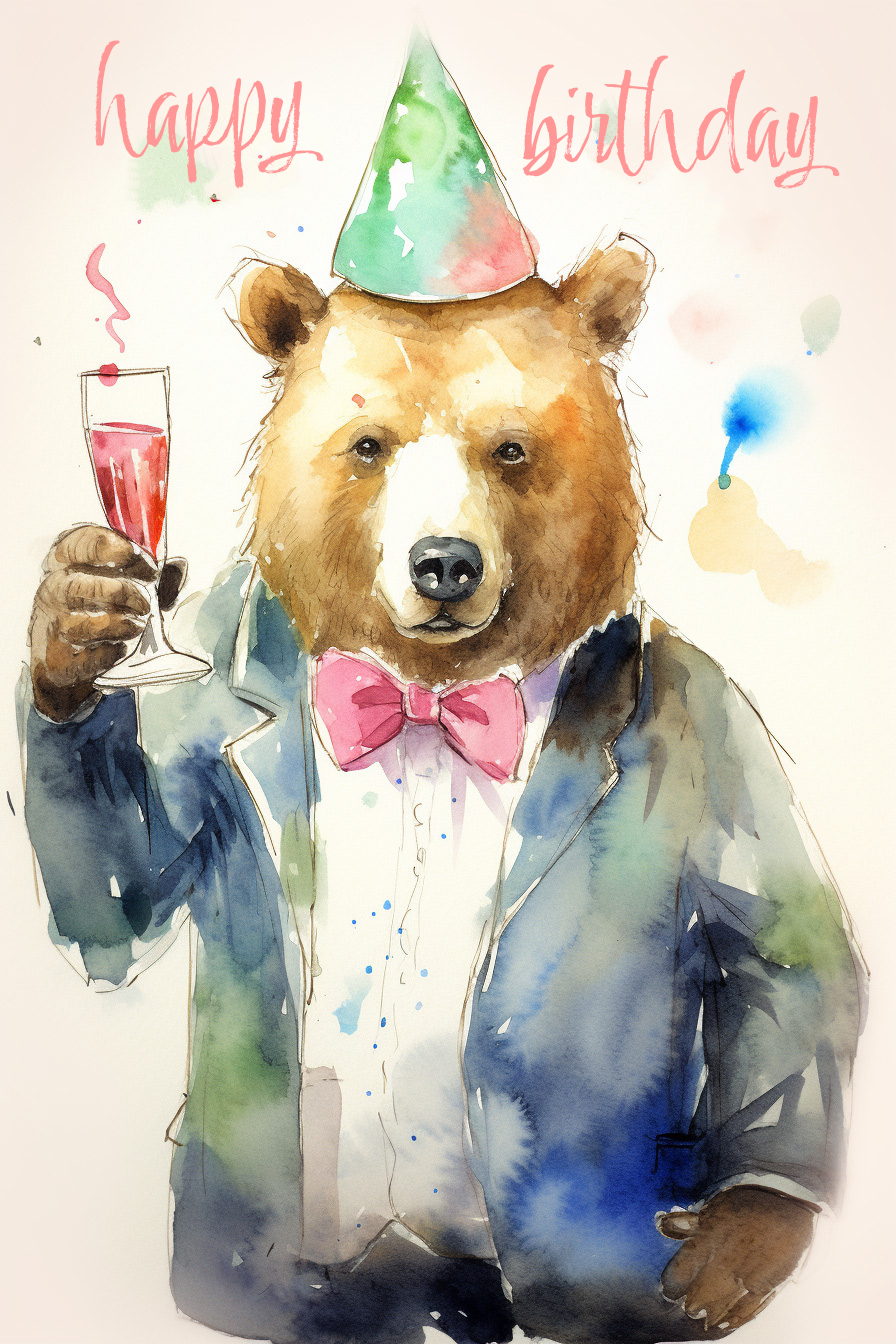Birthday Bear ecard