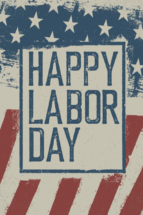 Labor Day Stars and Stripes ecard