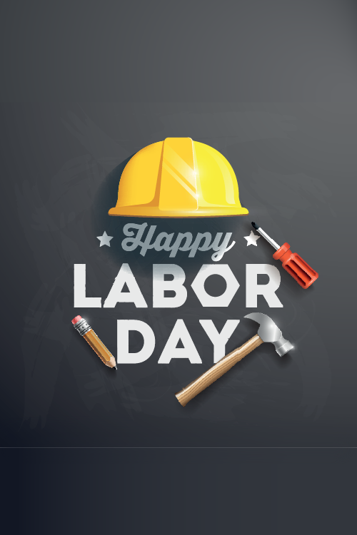 Hard Hat Labor Day ecard