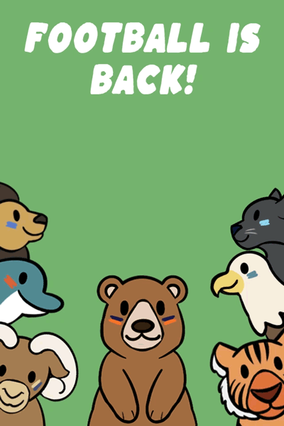 Football Is Back Mascots ecard