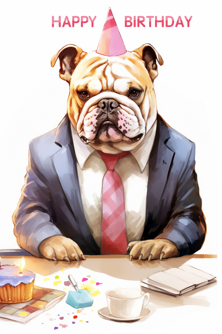 Happy Birthday Bulldog ecard