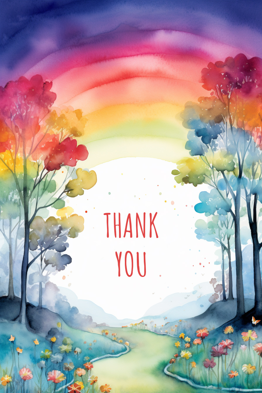 Thank You Rainbow ecard