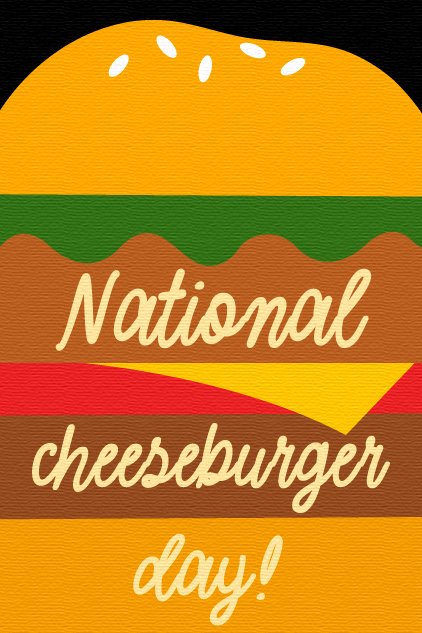Cheeseburger Day Bun ecard