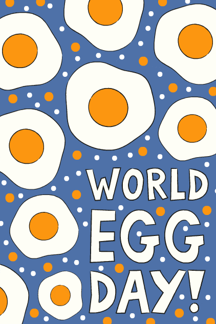 World Egg Day Egg Pattern ecard