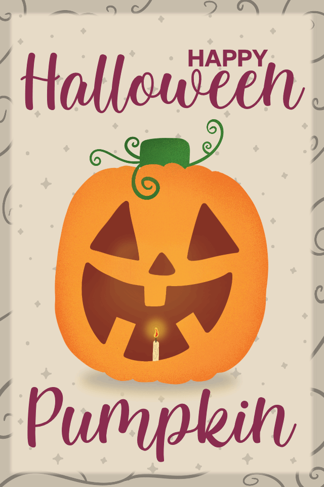 Happy Halloween Pumpkin Jack O Latern ecard