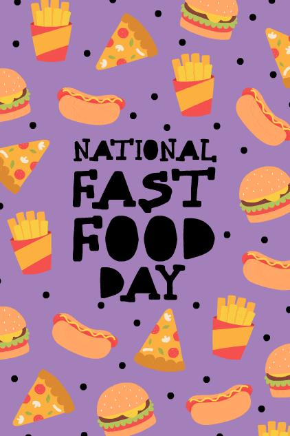 Fast Food Pattern ecard